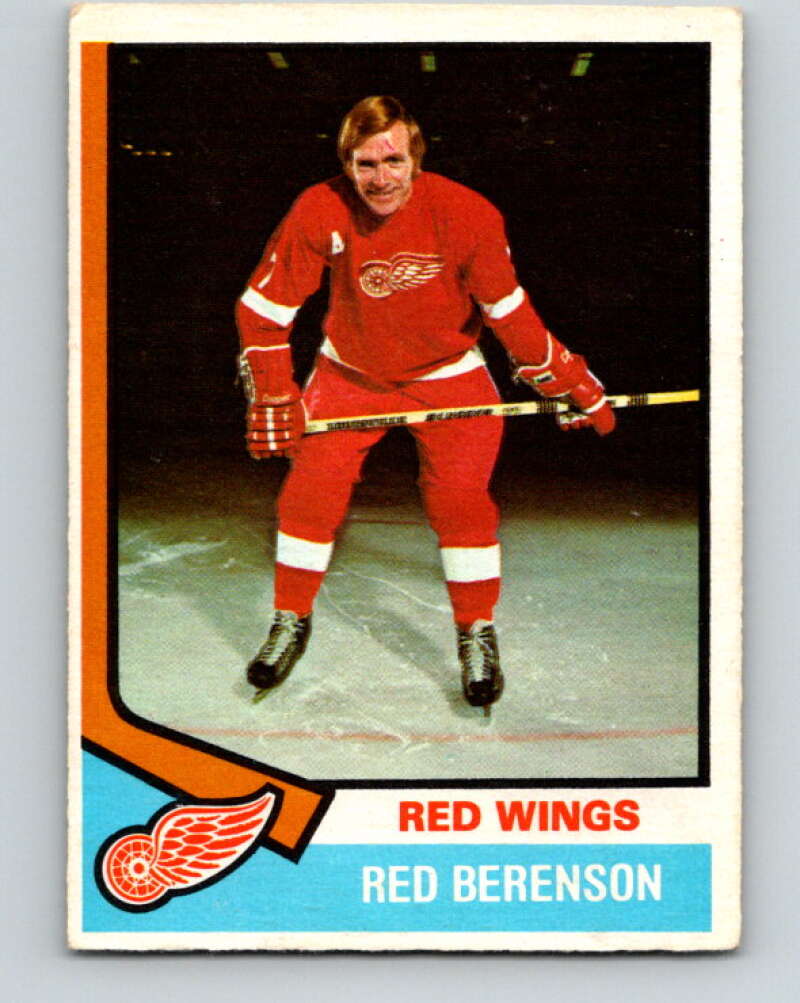 1974-75 O-Pee-Chee #19 Red Berenson Detroit Red Wings V4258
