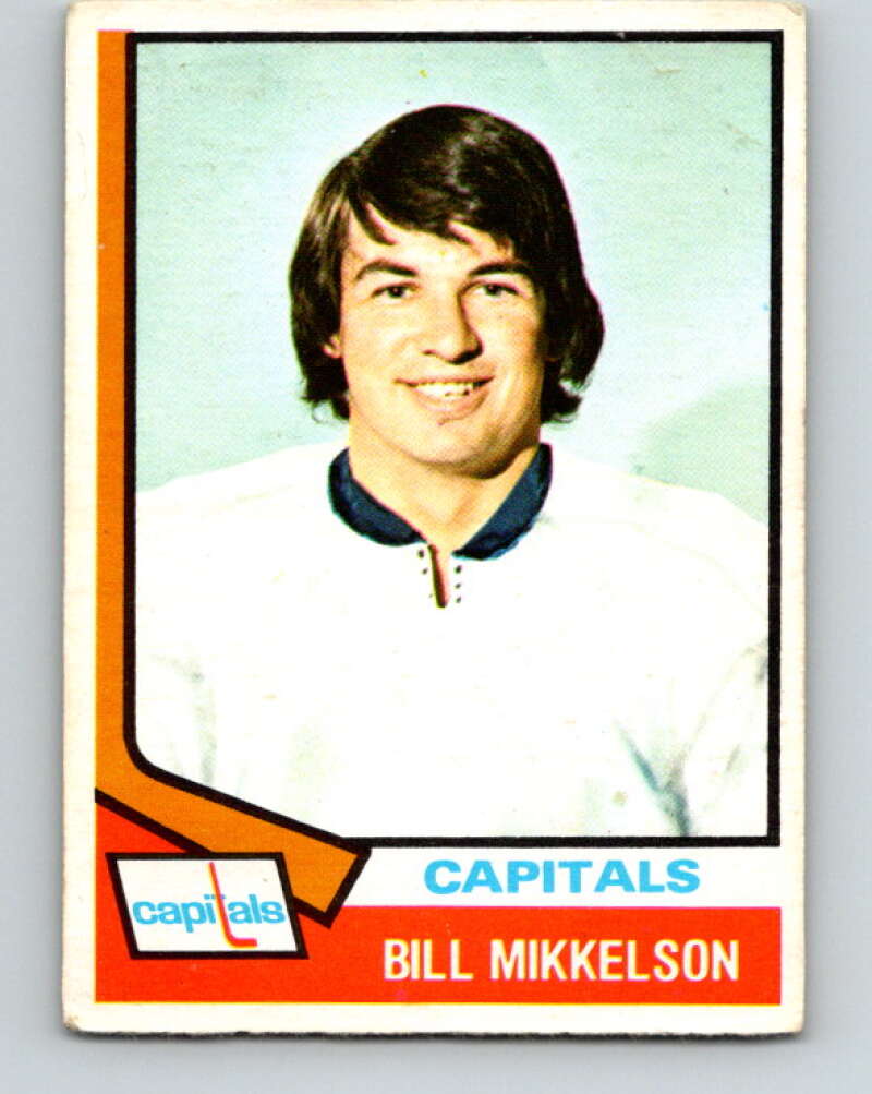 1974-75 O-Pee-Chee #23 Bill Mikkelson Washington Capitals V4268