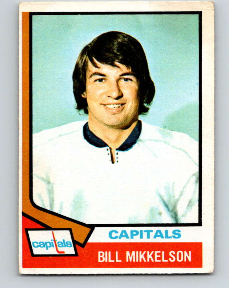1974-75 O-Pee-Chee #23 Bill Mikkelson Washington Capitals V4269