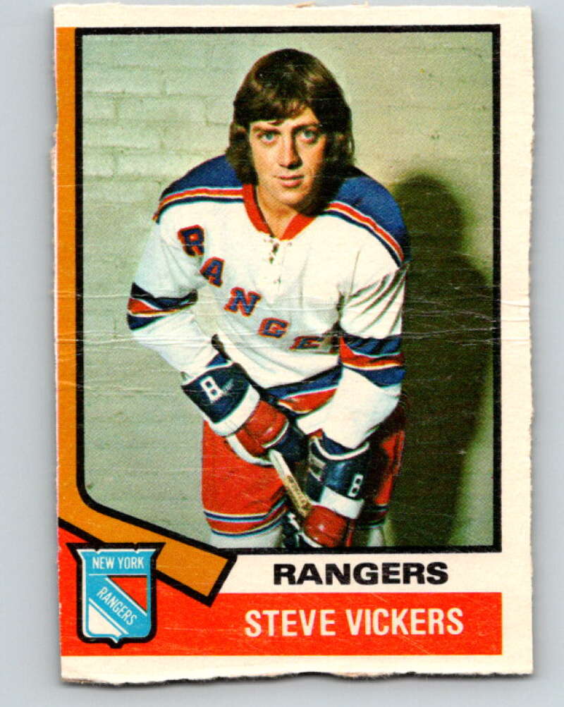 1974-75 O-Pee-Chee #29 Steve Vickers New York Rangers V4282