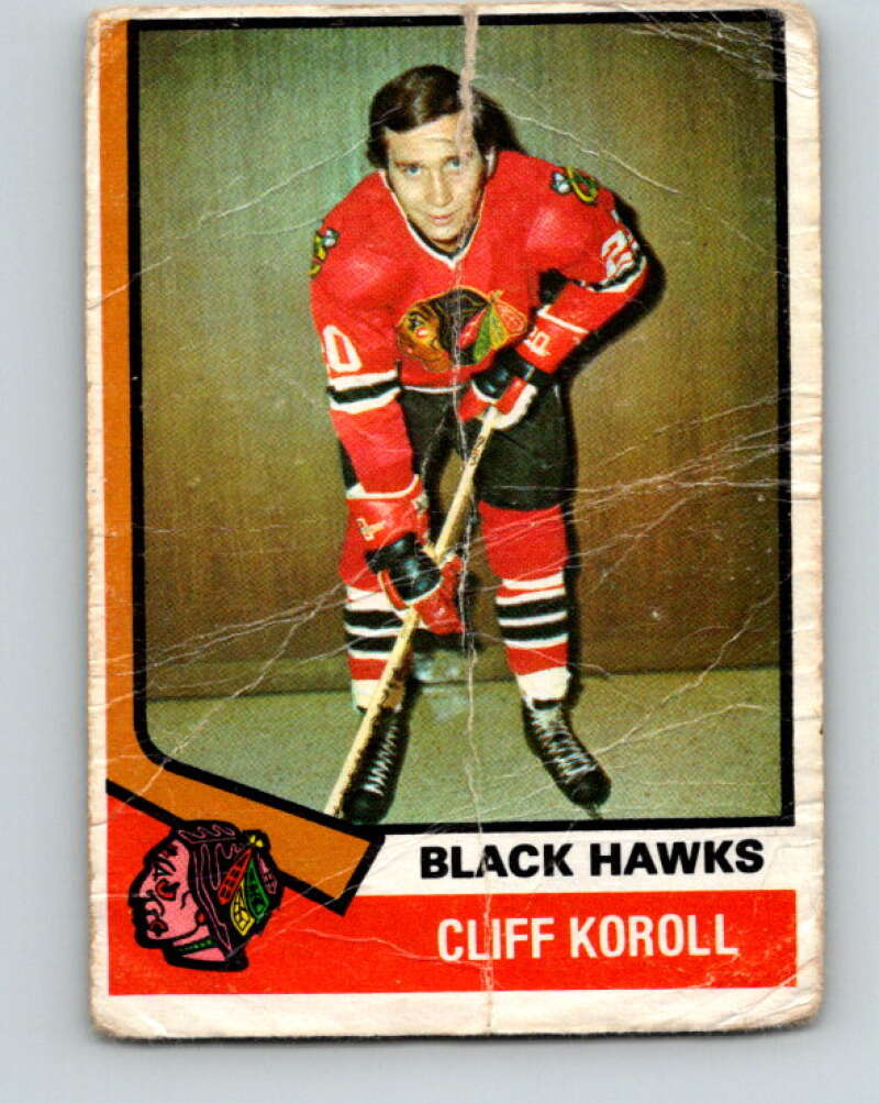 1974-75 O-Pee-Chee #35 Cliff Koroll Chicago Blackhawks V4295