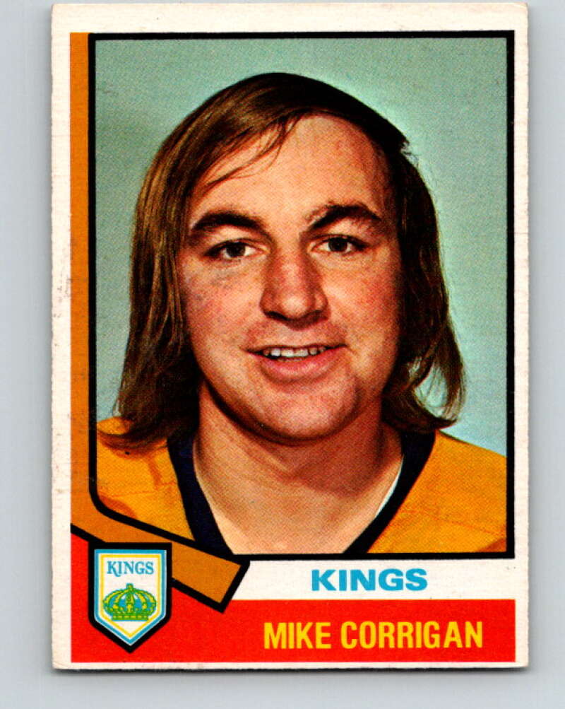 1974-75 O-Pee-Chee #37 Mike Corrigan Los Angeles Kings V4298