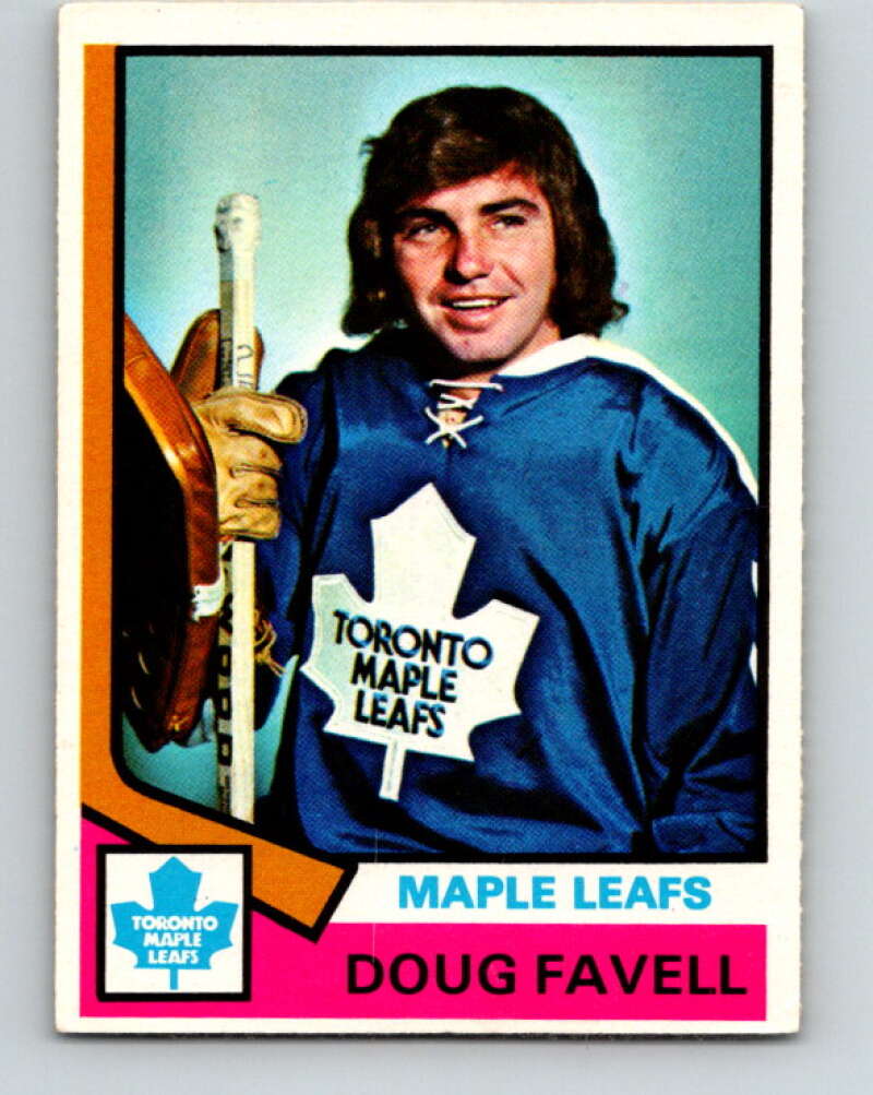 1974-75 O-Pee-Chee #46 Doug Favell Toronto Maple Leafs V4315