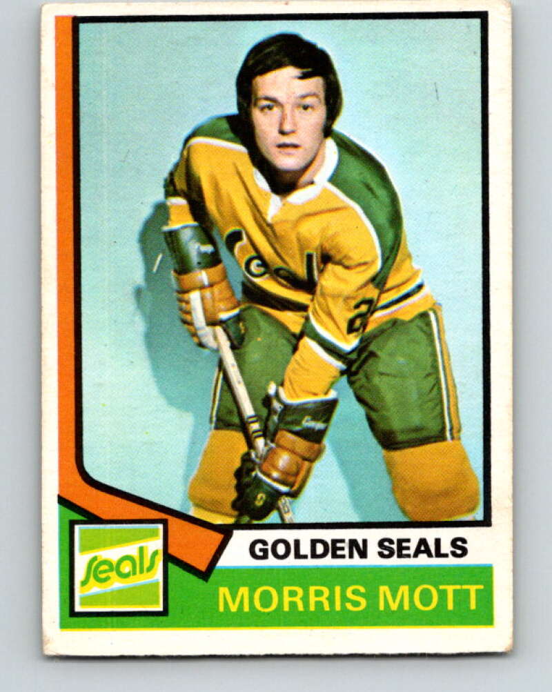 1974-75 O-Pee-Chee #48 Morris Mott RC Rookie Seals V4317