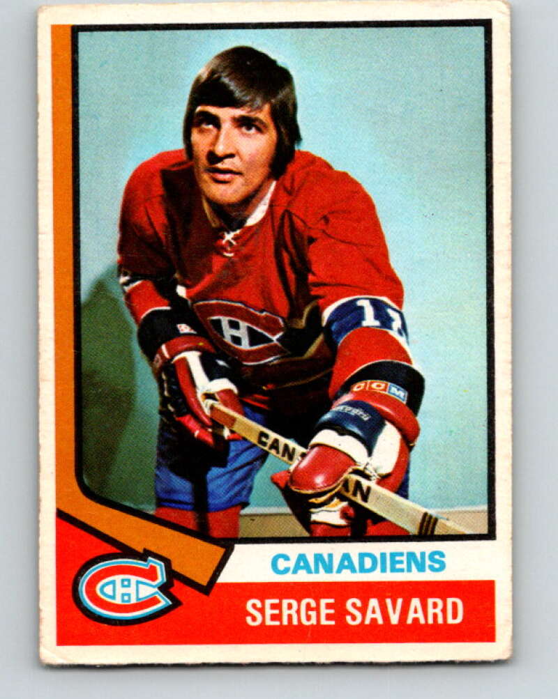1974-75 O-Pee-Chee #53 Serge Savard Montreal Canadiens V4330