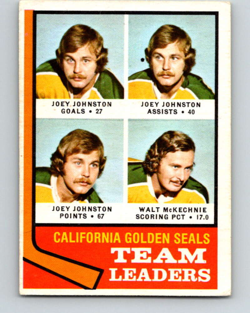 1974-75 O-Pee-Chee #56 McKechnie/Johnston TL Seals V4335
