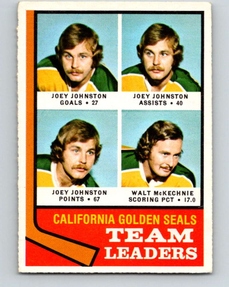 1974-75 O-Pee-Chee #56 McKechnie/Johnston TL Seals V4336
