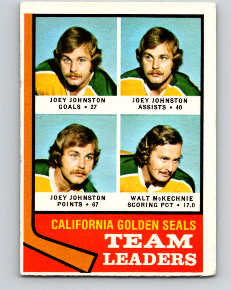 1974-75 O-Pee-Chee #56 McKechnie/Johnston TL Seals V4337