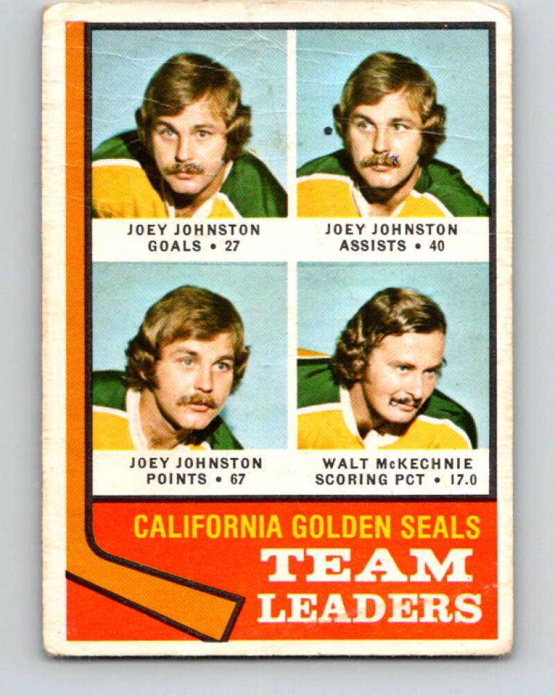 1974-75 O-Pee-Chee #56 McKechnie/Johnston TL Seals V4338