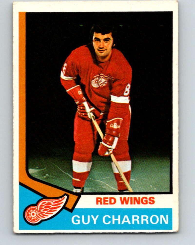 1974-75 O-Pee-Chee #57 Guy Charron Detroit Red Wings V4339