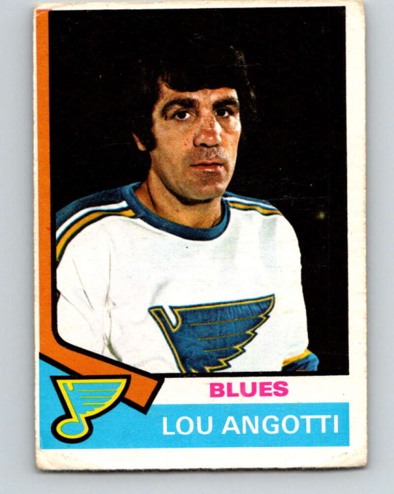 1974-75 O-Pee-Chee #63 Lou Angotti CO V4349
