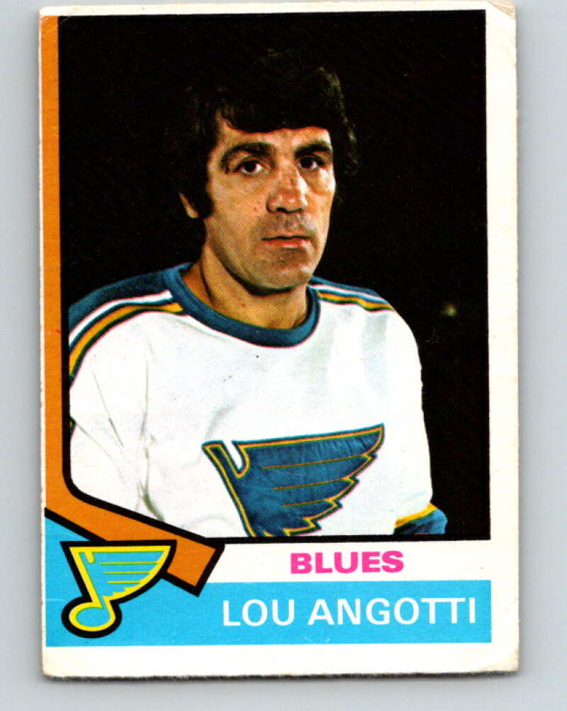 1974-75 O-Pee-Chee #63 Lou Angotti CO V4351