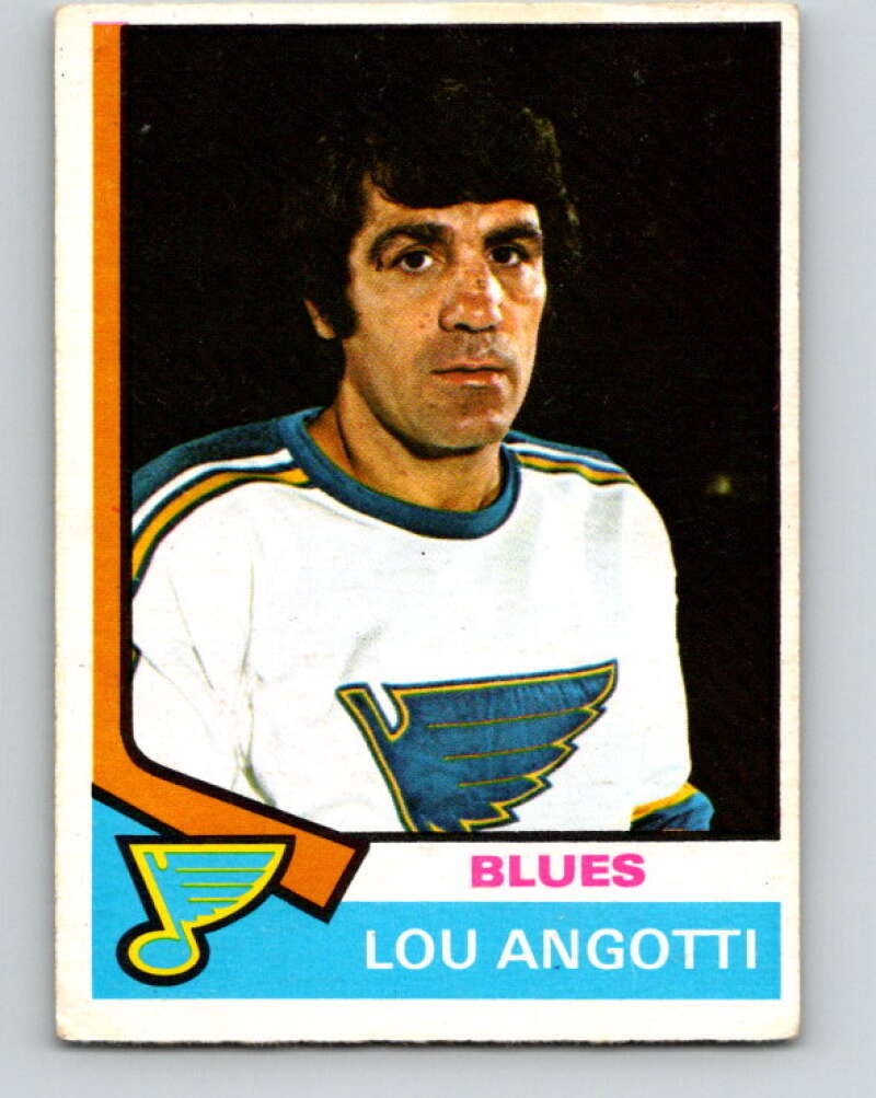 1974-75 O-Pee-Chee #63 Lou Angotti CO V4354