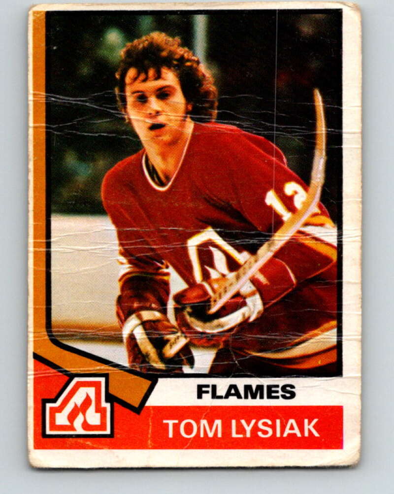 1974-75 O-Pee-Chee #68 Tom Lysiak RC Rookie Atlanta Flames V4361