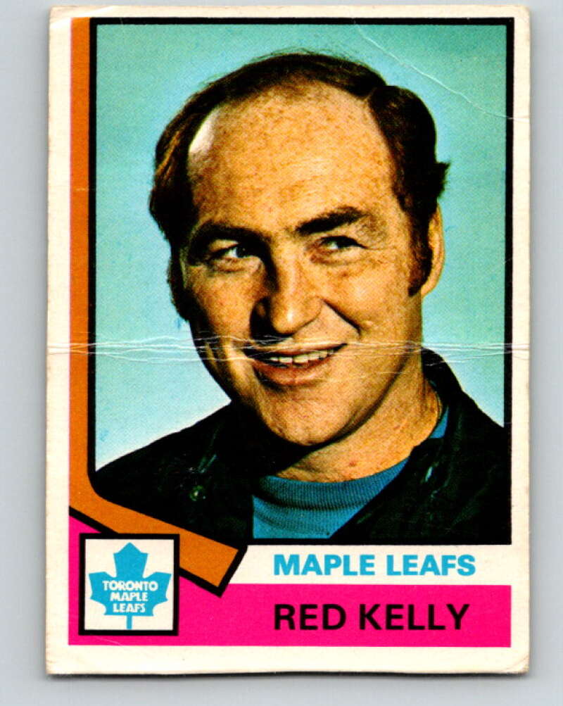 1974-75 O-Pee-Chee #76 Red Kelly CO Toronto Maple Leafs V4375