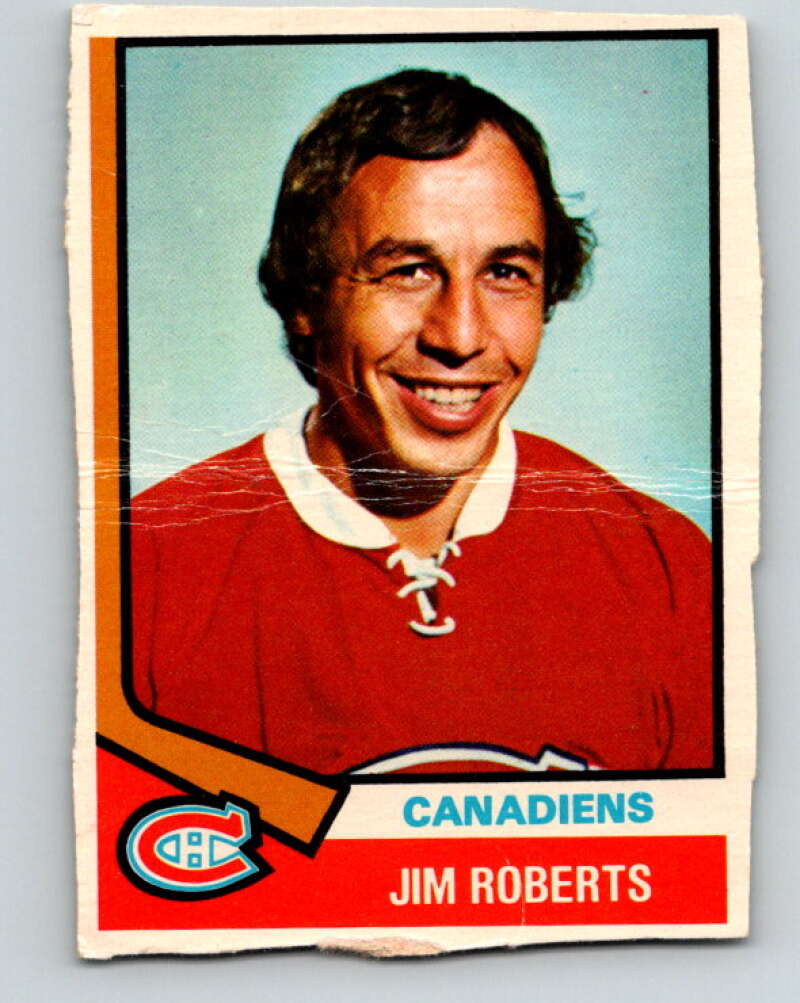 1974-75 O-Pee-Chee #78 Jim Roberts Montreal Canadiens V4380