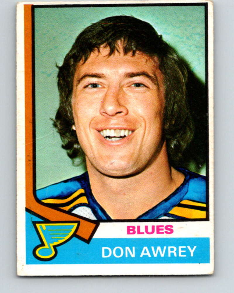 1974-75 O-Pee-Chee #80 Don Awrey St. Louis Blues V4383