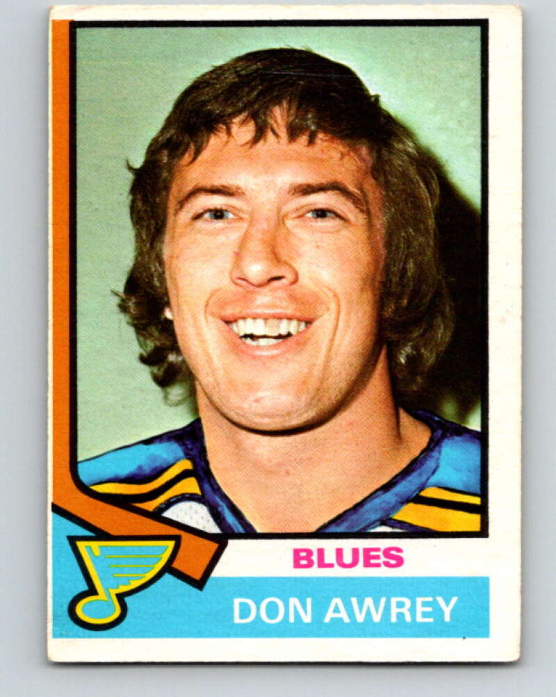 1974-75 O-Pee-Chee #80 Don Awrey St. Louis Blues V4384