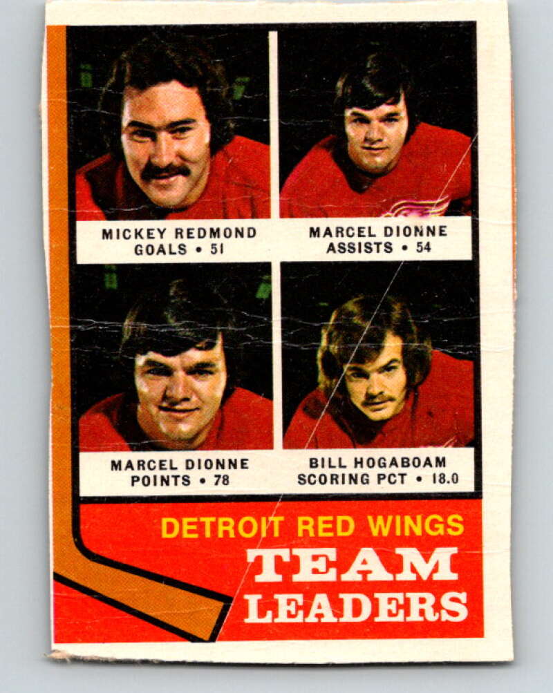 1974-75 O-Pee-Chee #84 Bill Hogaboam TL Detroit Red Wings V4394