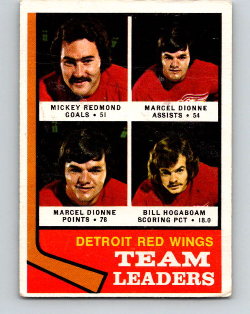 1974-75 O-Pee-Chee #84 Bill Hogaboam TL Detroit Red Wings V4398