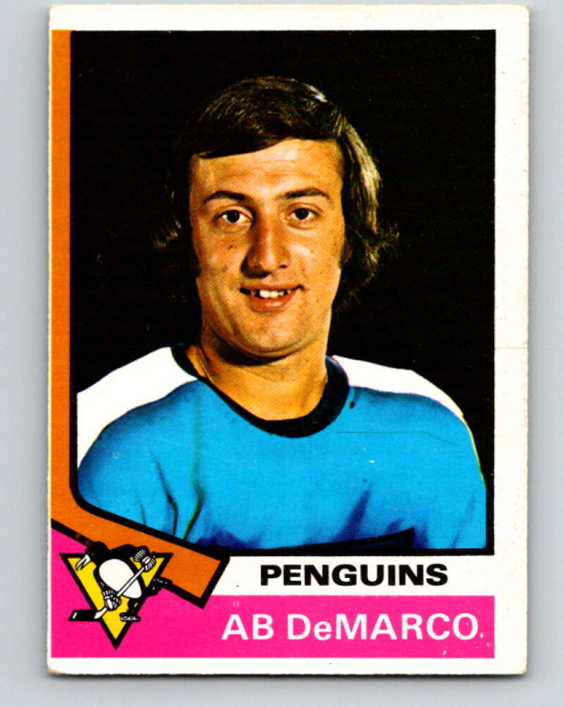 1974-75 O-Pee-Chee #89 Ab DeMarco Pittsburgh Penguins V4402