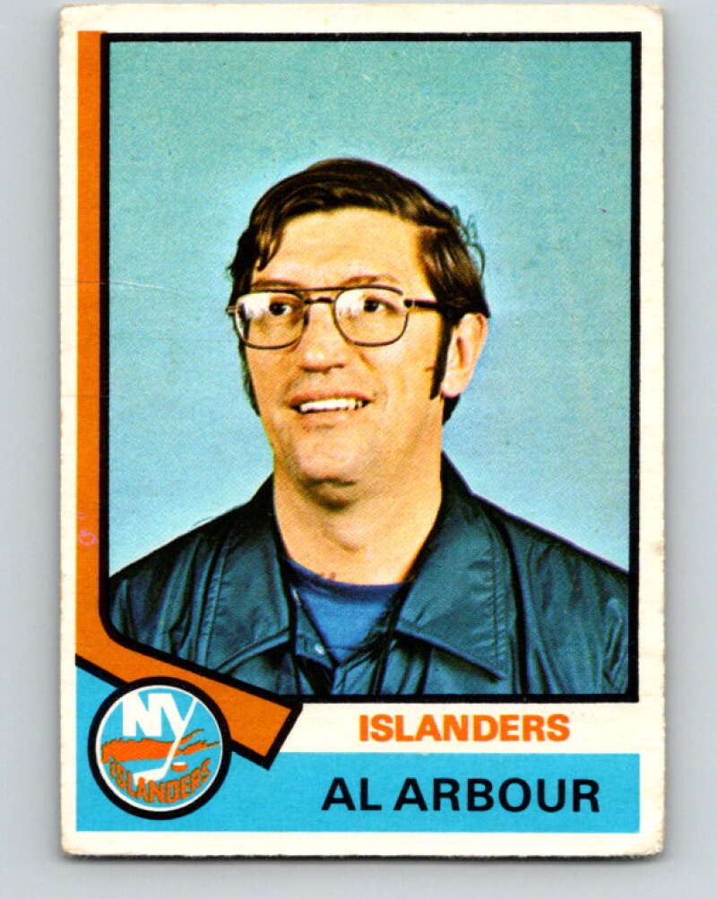 1974-75 O-Pee-Chee #91 Al Arbour CO New York Islanders V4405