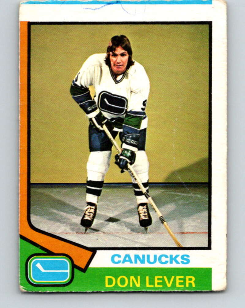 1974-75 O-Pee-Chee #94 Don Lever Vancouver Canucks V4412