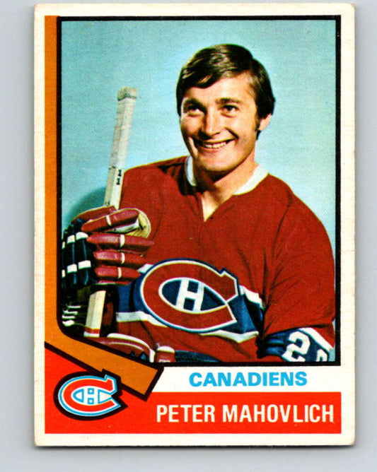 1974-75 O-Pee-Chee #97 Pete Mahovlich  Montreal Canadiens  V4419