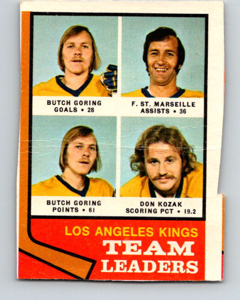 1974-75 O-Pee-Chee #98 Kozak/Goring/Marseille TL Kings V4422