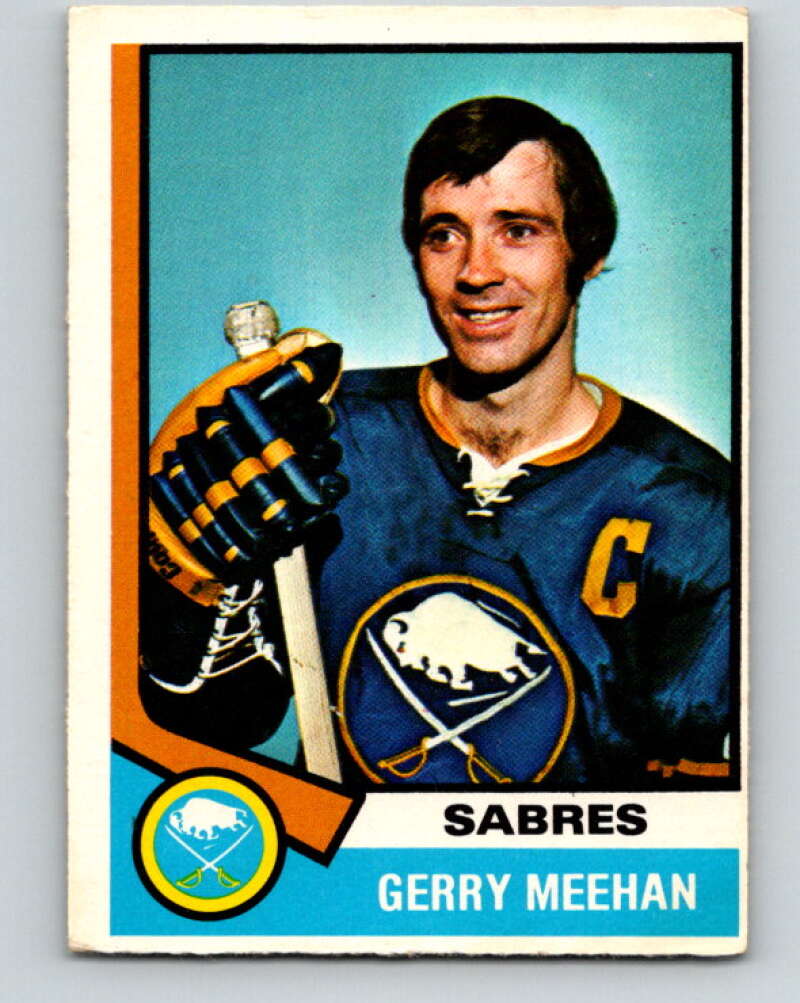 1974-75 O-Pee-Chee #99 Gerry Meehan Buffalo Sabres V4428