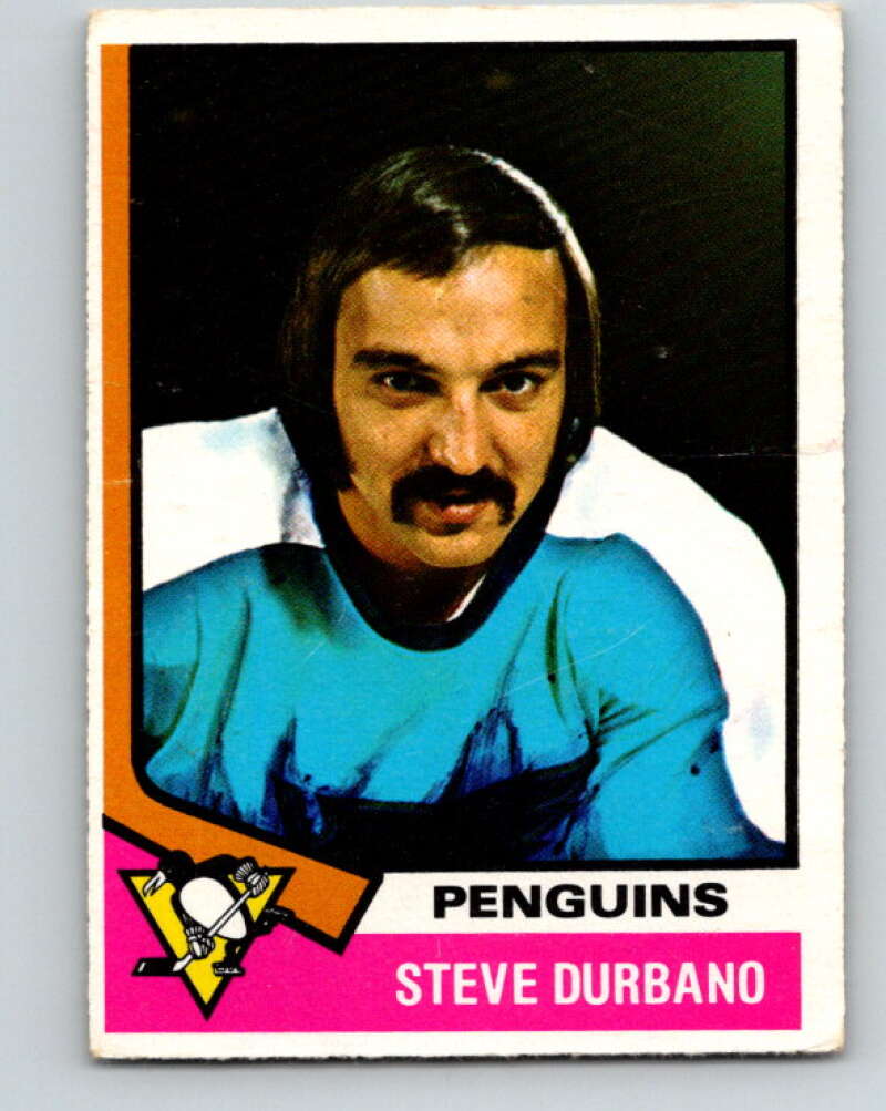 1974-75 O-Pee-Chee #106 Steve Durbano Pittsburgh Penguins V4451