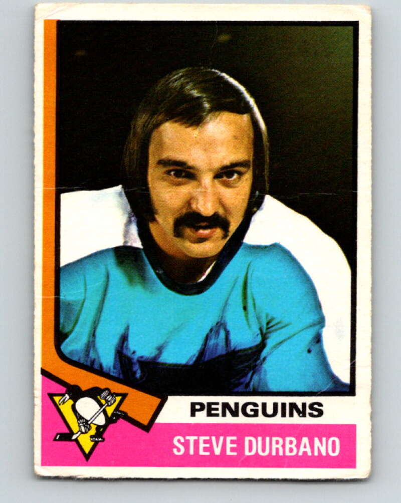 1974-75 O-Pee-Chee #106 Steve Durbano Pittsburgh Penguins V4453