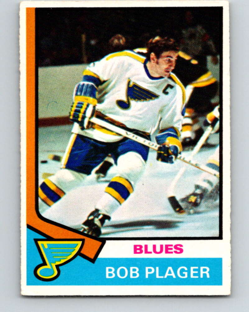 1974-75 O-Pee-Chee #107 Bob Plager UER St. Louis Blues V4457