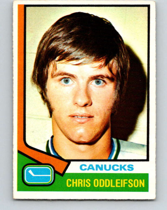 1974-75 O-Pee-Chee #108 Chris Oddleifson  RC Rookie Vancouver Canucks  V4459