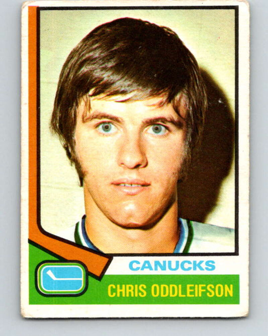 1974-75 O-Pee-Chee #108 Chris Oddleifson  RC Rookie Vancouver Canucks  V4461