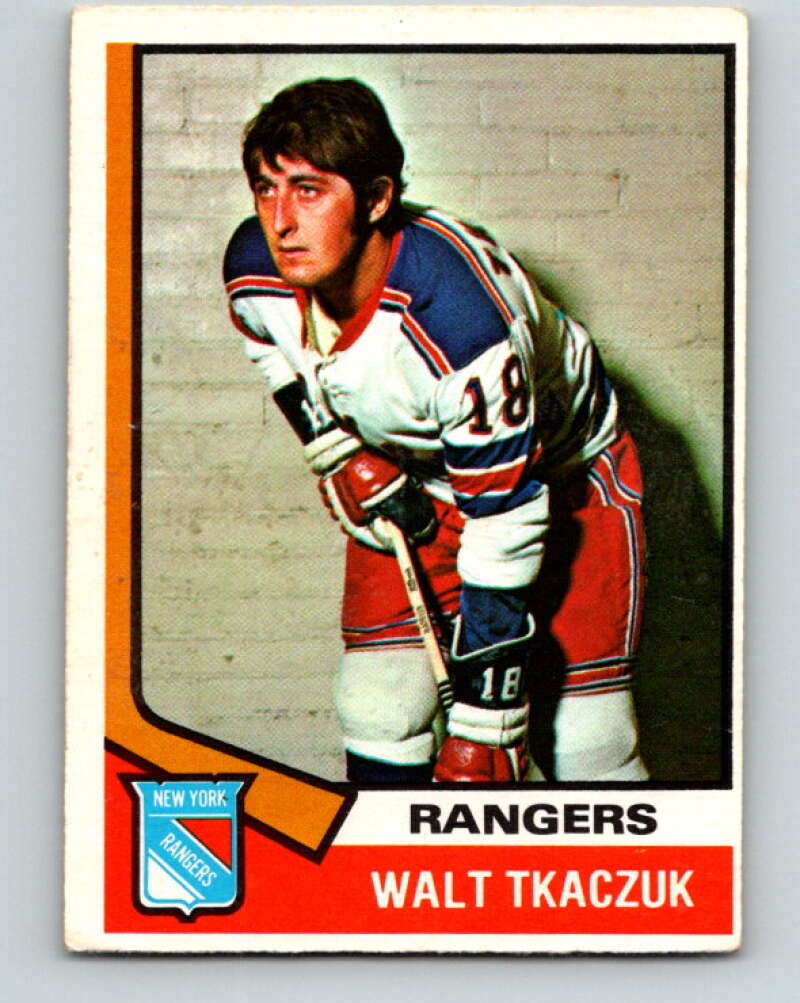 1974-75 O-Pee-Chee #119 Walt Tkaczuk New York Rangers V4495