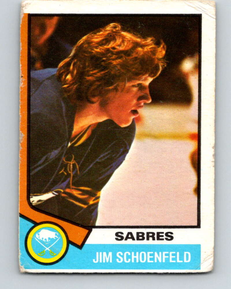1974-75 O-Pee-Chee #121 Jim Schoenfeld Buffalo Sabres V4501