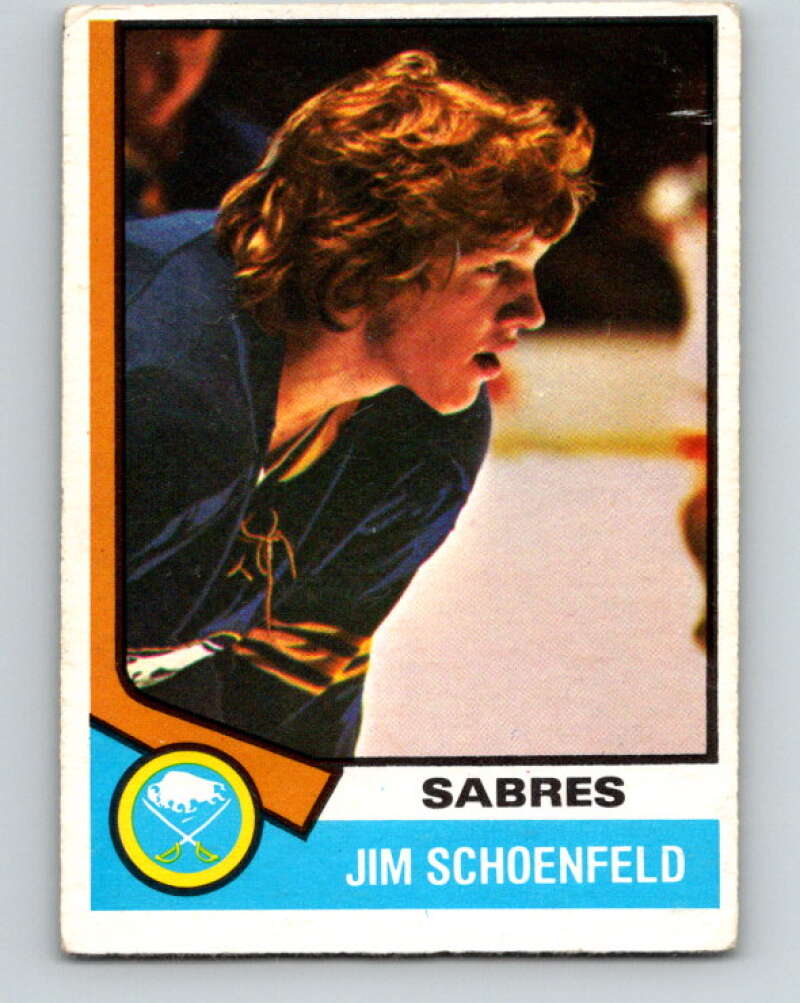 1974-75 O-Pee-Chee #121 Jim Schoenfeld Buffalo Sabres V4502