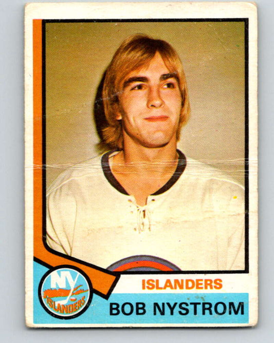1974-75 O-Pee-Chee #123 Bob Nystrom  New York Islanders  V4506