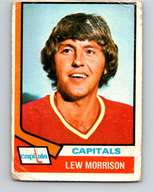 1974-75 O-Pee-Chee #125 Lew Morrison  Washington Capitals  V4510