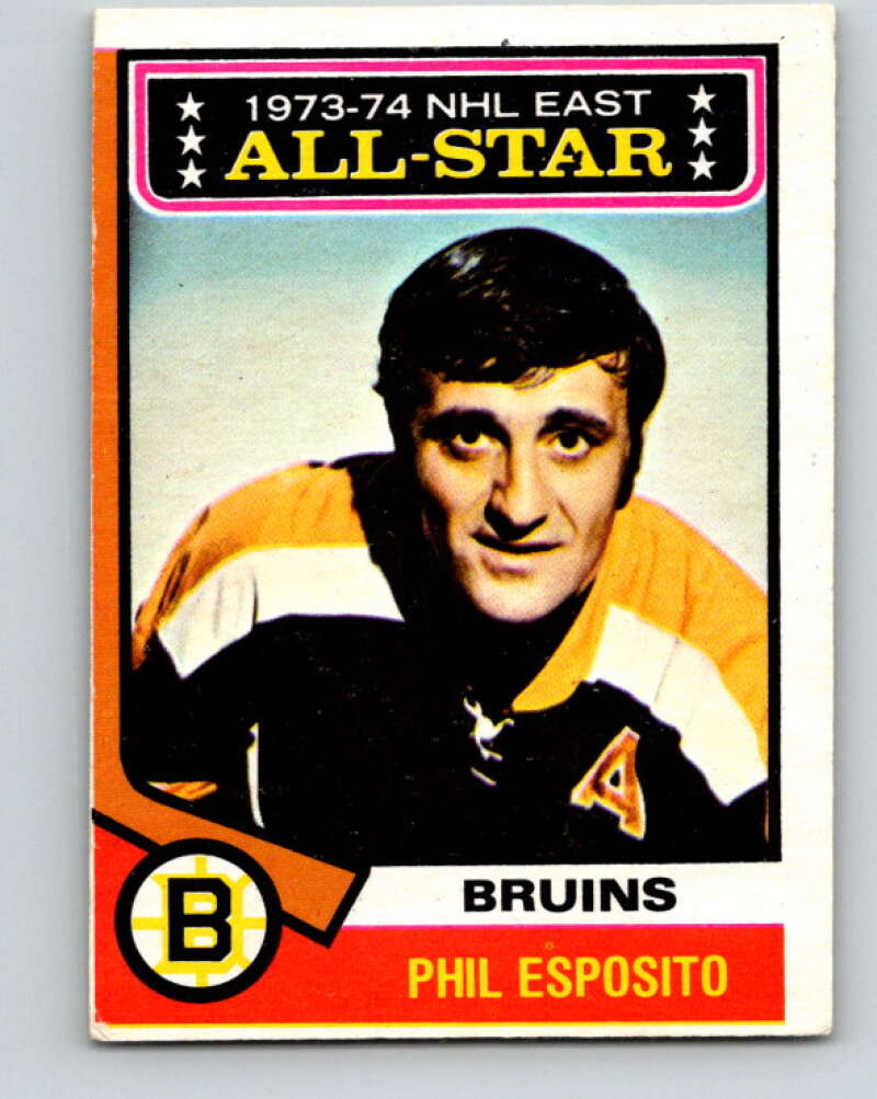 1974-75 O-Pee-Chee #129 Phil Esposito AS Boston Bruins V4519