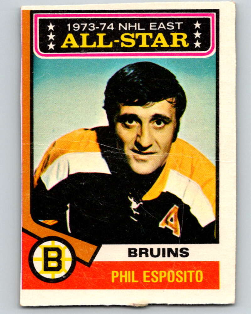 1974-75 O-Pee-Chee #129 Phil Esposito AS Boston Bruins V4523