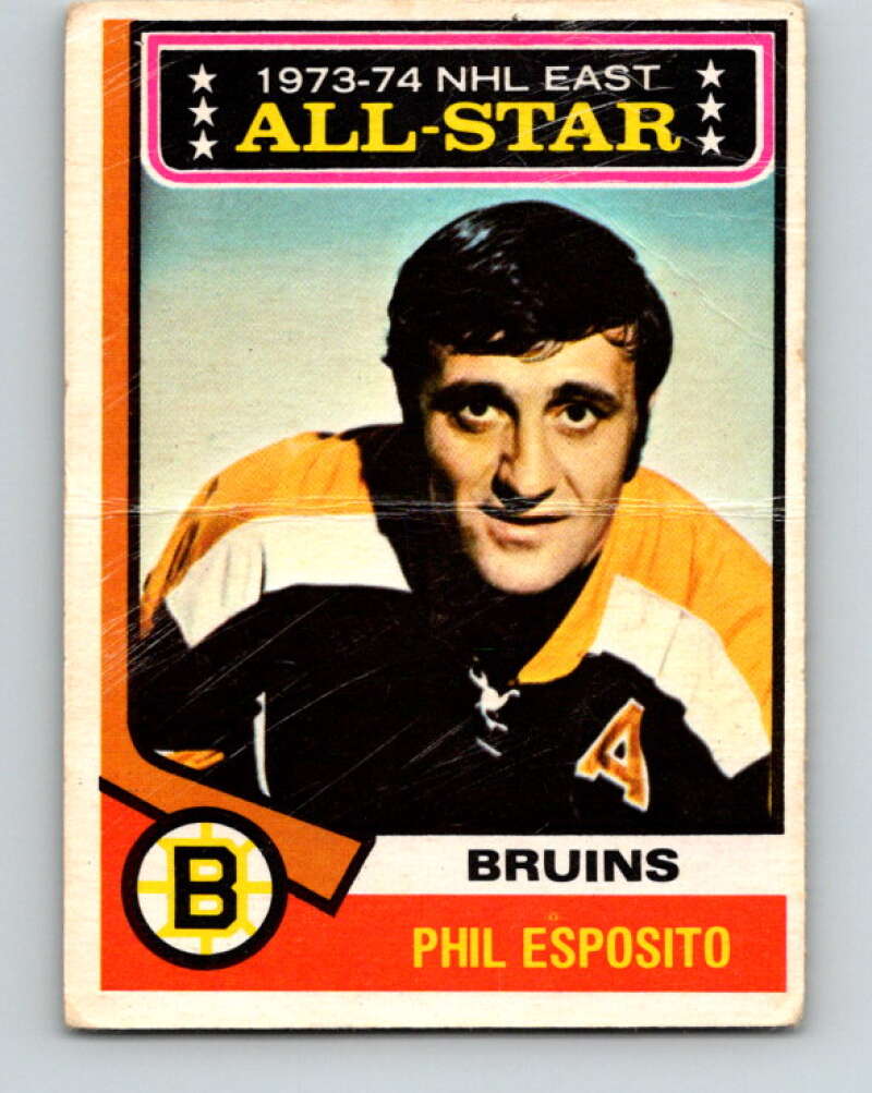 1974-75 O-Pee-Chee #129 Phil Esposito AS Boston Bruins V4524