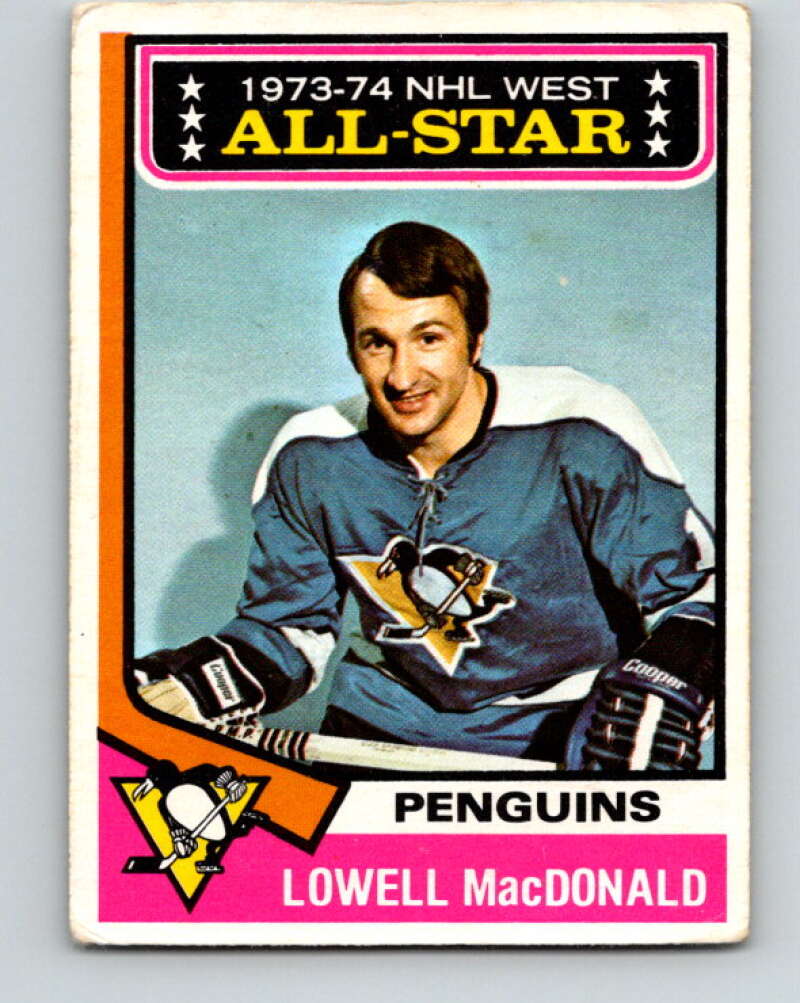 1974-75 O-Pee-Chee #133 Lowell MacDonald AS Pittsburgh Penguins V4529
