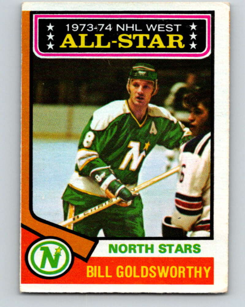 1974-75 O-Pee-Chee #134 Bill Goldsworthy AS V4530