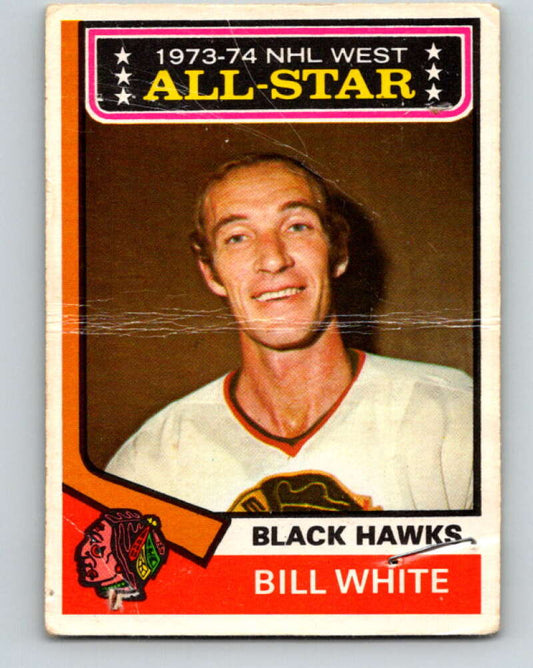 1974-75 O-Pee-Chee #136 Bill White AS  Chicago Blackhawks  V4539