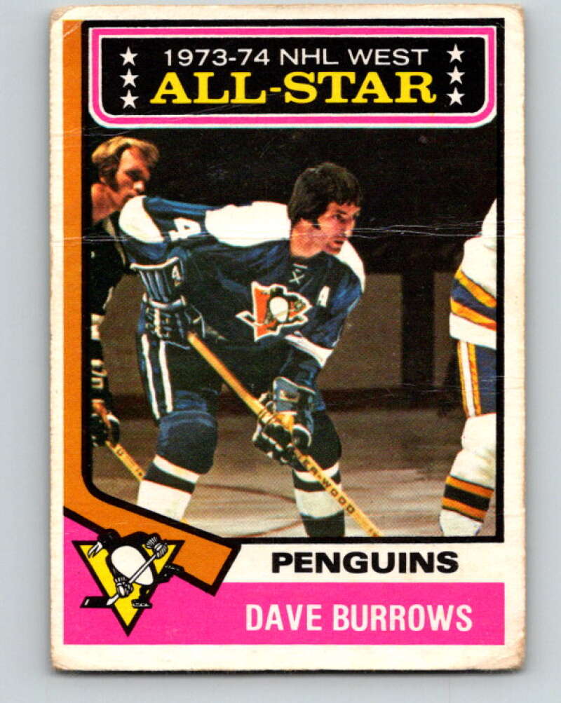1974-75 O-Pee-Chee #137 Dave Burrows AS Pittsburgh Penguins V4541