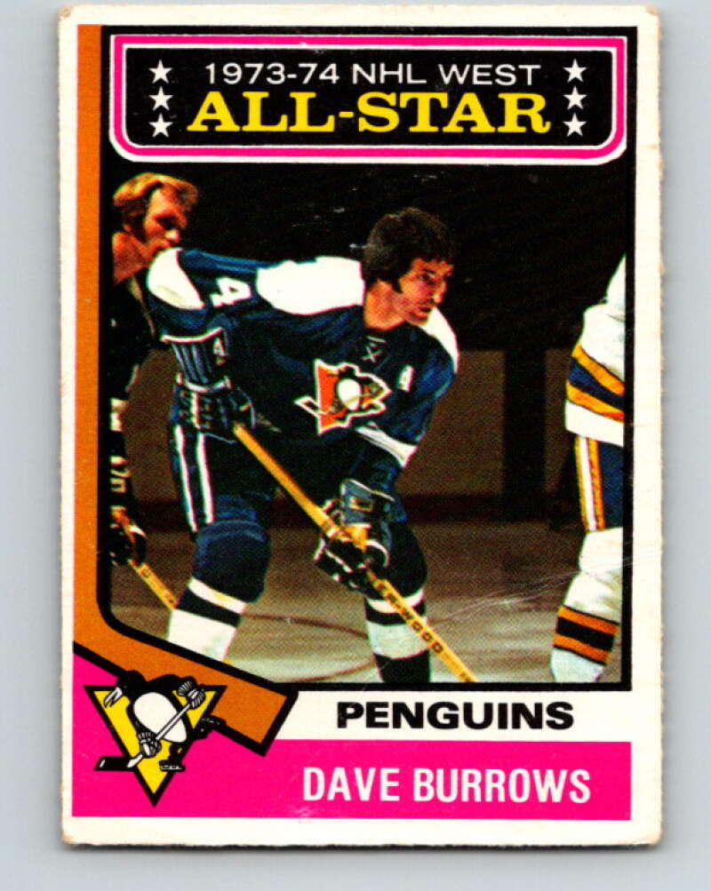 1974-75 O-Pee-Chee #137 Dave Burrows AS Pittsburgh Penguins V4543