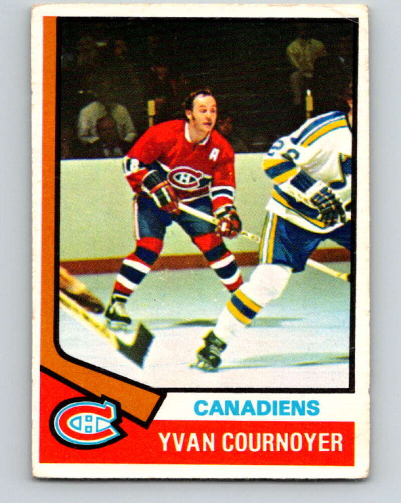 1974-75 O-Pee-Chee #140 Yvan Cournoyer Montreal Canadiens V4552