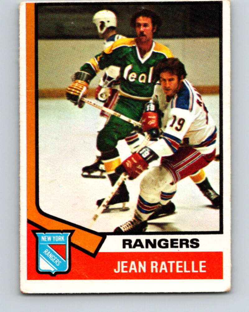 1974-75 O-Pee-Chee #145 Jean Ratelle New York Rangers V4558